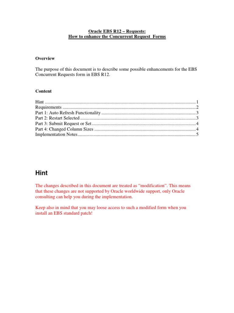Enhance Oracle EBS R12 Concurrent Requests | PDF | Oracle Database ...