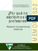 Por Que No Escribimos Los Profesores - Memorias 02 (2015) PDF