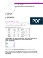 Excel Pivot Tables Guide