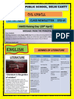 Class-6 Newsletter 15-30 April