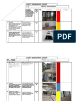 Safety Observation Report: PROJECT: Science Museum