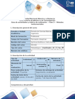 Guía de Actividades y Rúbrica de Evaluación - Fase 3 - Métodos Instrumentales