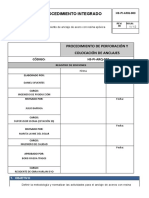 Procedimiento de anclaje de acero con resina epóxica