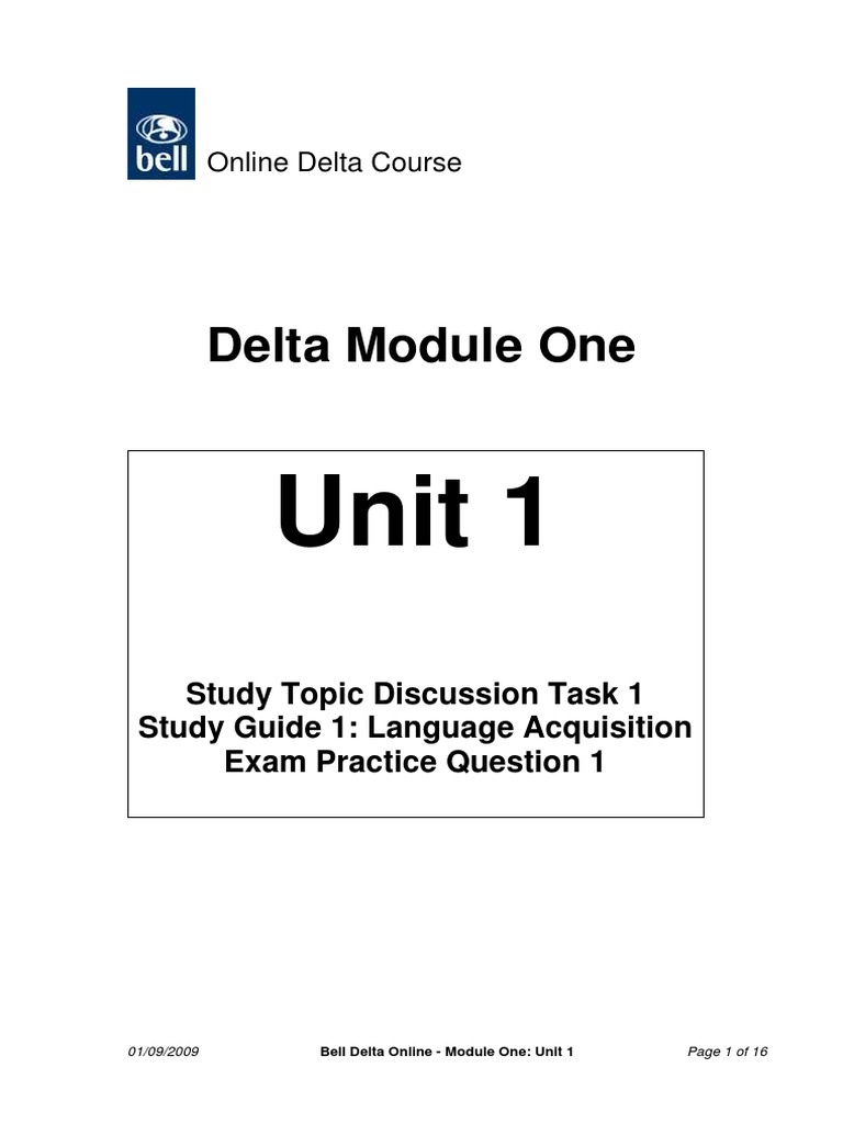 Unit 1. First Language Acquisition Theory | PDF | Second Language ...