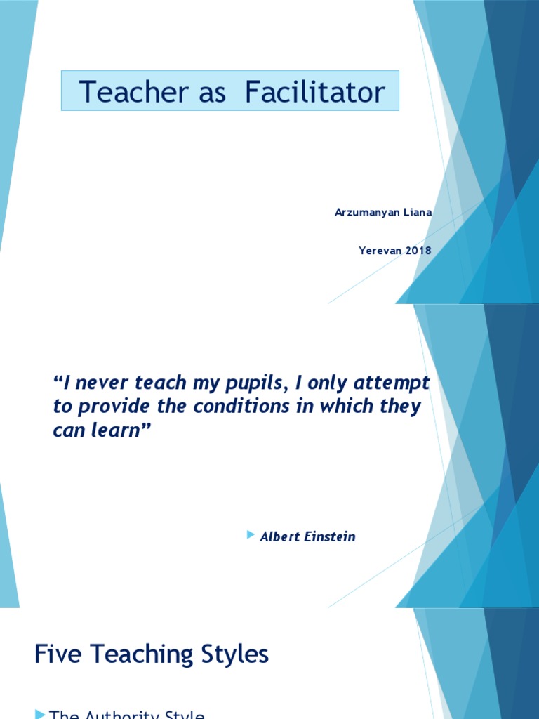 Teacher As Facilitator Download Free Pdf Facilitator Teachers