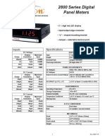 2800 Series Digital Panel Meters: Inputs Specifications