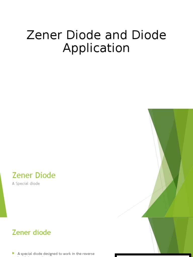 Zener Diode and Diode Application | PDF | Rectifier | Diode