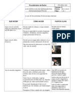 Uso e Inspeccion de Herramientas Manuales Eléctricas