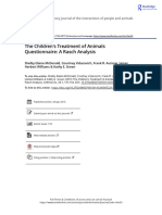 The Children S Treatment of Animals Questionnaire A Rasch Analysis 2015