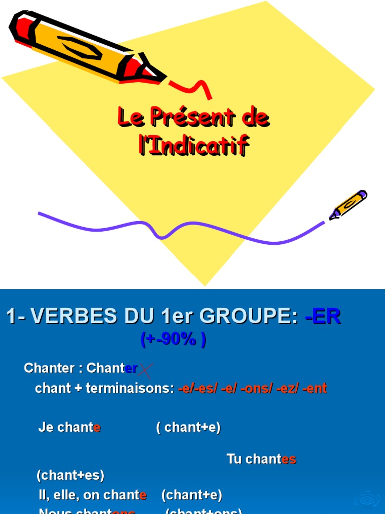 Le Prsent de Lindicatif-Power Point | PDF | Verbe | Grammaire