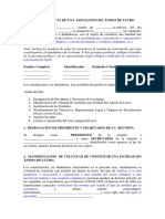 Modelo de Acta de Una Asociacion Sin Animo de Lucro