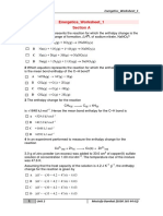 Energetics Worksheet 1 - Calculate Enthalpy Changes and Standard Enthalpies of Formation