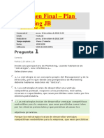 Examen Final - Plan Marketing JB: Pregunta