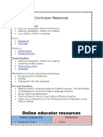 Curriculum Resources