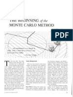 THE BEGINNING OF THE MONTE CARL0 METHOD