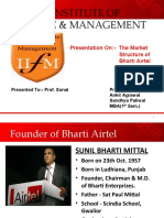 Indian Institute of Finance & Management: Presentation On:-The Market Structure of Bharti Airtel