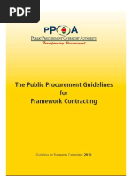 Guidelines For Framework Contracting, 2010