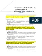 Informe de Conocimientos Sobre La Clase 6 Los Estados Financieros