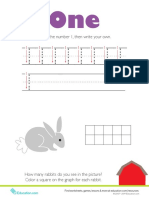 Number Tracing One Kindergarten