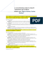 Informe de Conocimientos Sobre La Clase 6 Tratamiento Del Conflicto