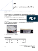Fecha de Fabricación y Vencimiento en Los Filtros Químicos LIBUS - RV02