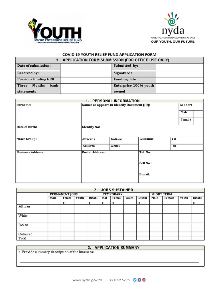 COVID-19 Youth Relief Fund Application | PDF