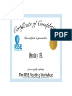 certificate - online workshop