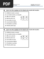 Dictado de palabras con M, P, S y L | PDF