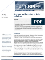Secession and Precedent in Sudan and Africa