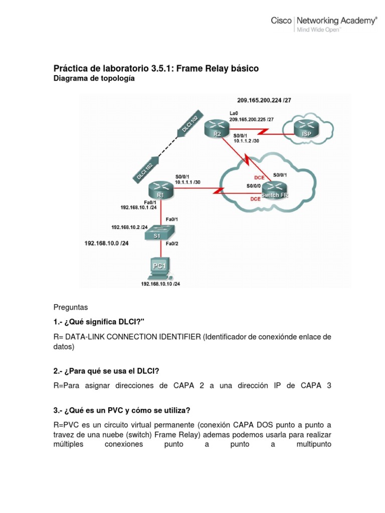 Frame Relay: Conceptos y Configuración Básica | PDF