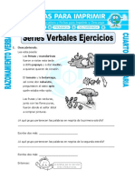 Ficha Series Verbales Ejercicios para Cuarto de Primaria