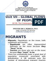Unit Vii - Global Flows of People: GE-SS: The Contemporary World