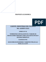 Cotizacion 002-Tablero Control de Las Plantas Petar y Sistemas Hidroflot PDF