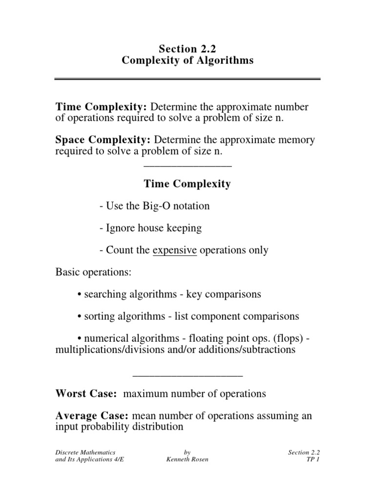 Algorithm Complexity | PDF | Time Complexity | Computational Complexity ...