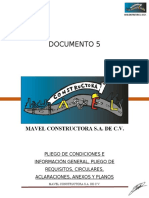 Documento 5: Pliego de Condiciones E Información General, Pliego de Requisitos, Circulares, Aclaraciones, Anexos Y Planos