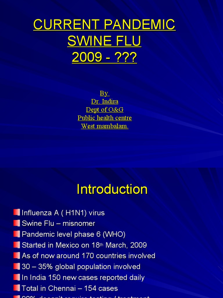 Swine Flu Pandemic Overview 2009 | PDF | Influenza | Swine Influenza