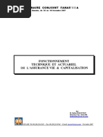 Seminaire Fonctionnement Technique Actuariel Assurance-Vie Bamako PDF