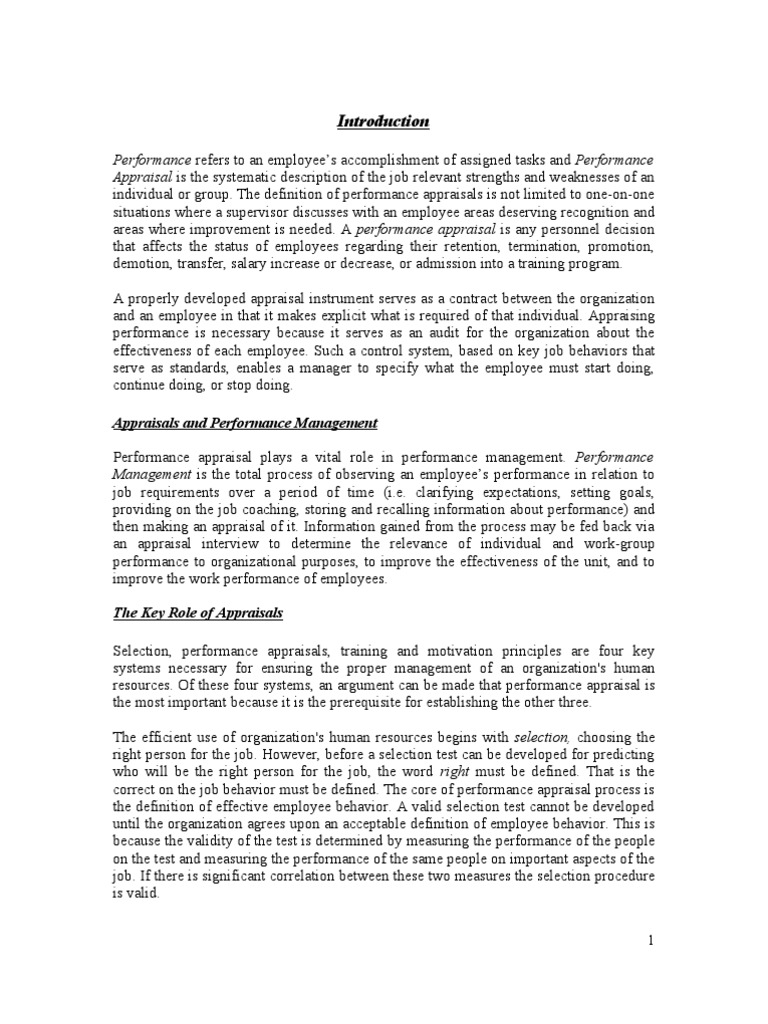Report (Performance Appraisal) | PDF | Performance Appraisal | Goal