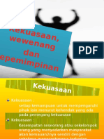 Kekuasaan, Wewenang Dan Kepemimpinan