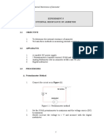 Experiment 5 - Internal Resistance of Ammeter