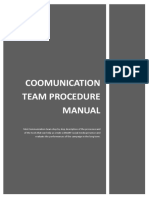 Coomunication Team Procedure Manual