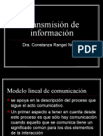 Transmisión de información. Dra. Rangel