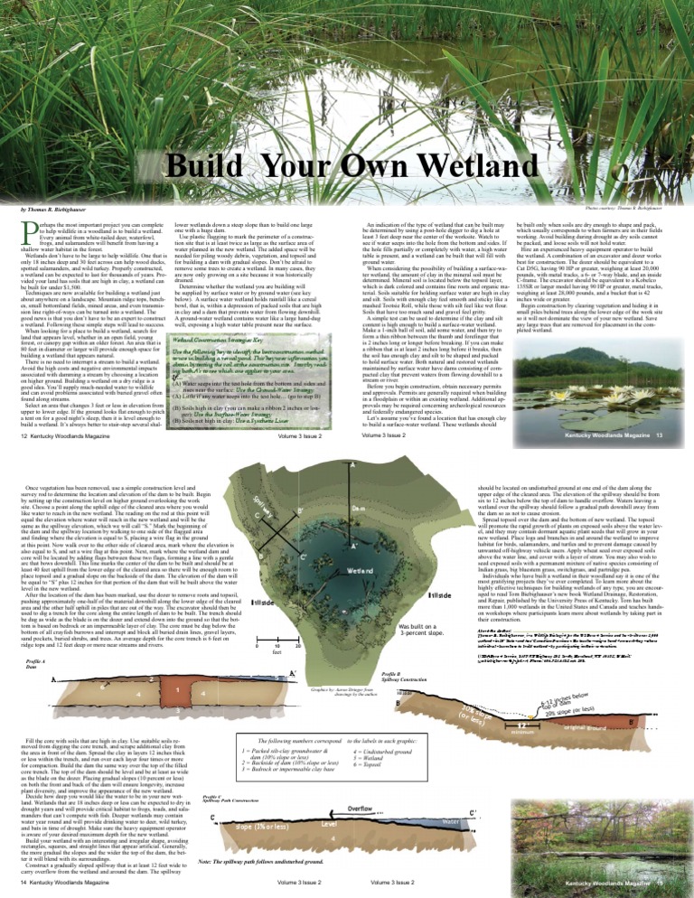 Build Your Own Wetland Biebighauser PDF PDF Wetland Topsoil
