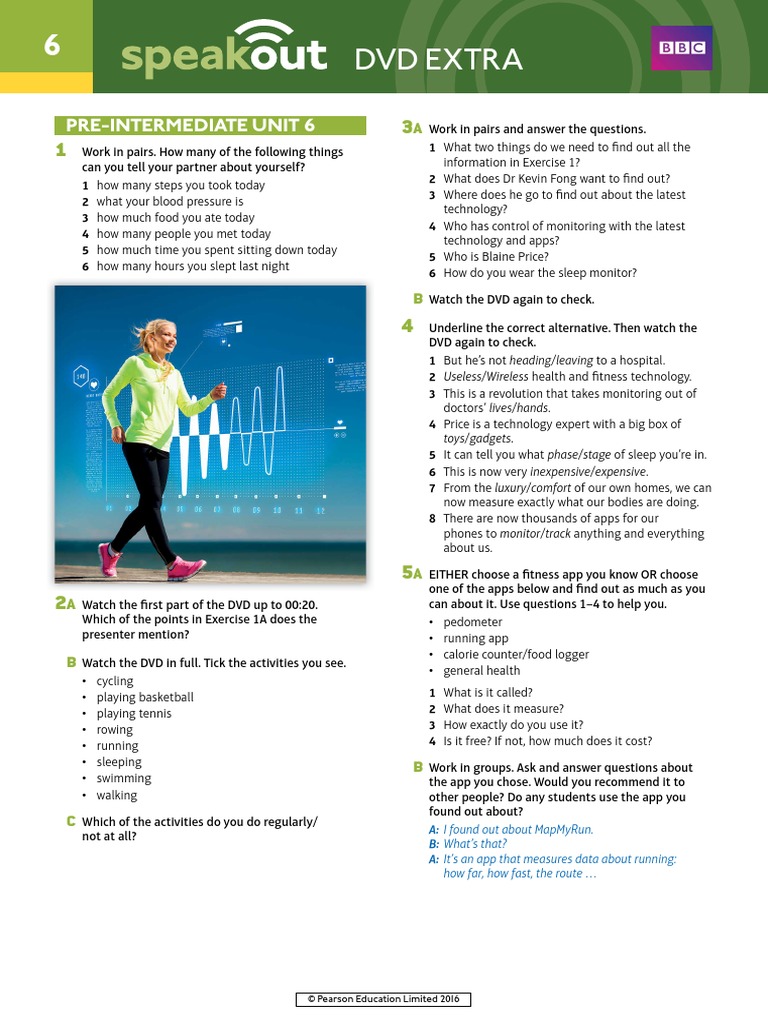 Speakout DVD Extra Pre-Intermediate Unit 06 | PDF | Wellness | Medical