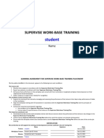 Supervise Work-Based Training Plan"The provided title is "TITLESupervise Work-Based Training Plan