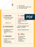 Light Pink and Black Minimalist High School Resume 2