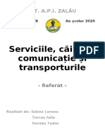Serviciile (Definire Și Tipuri) - Căile de Comunicație Și Transporturile (Transporturile Pe Uscat, Europa-Transporturi Feroviare Și Rutiere) - Word