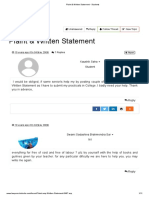 Sample Plaint & Written Statement - Students