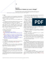 Determination of Moisture in Plastics by Loss in Weight: Standard Test Method For