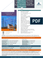 Solar Energy Course on Fundamentals & Applications